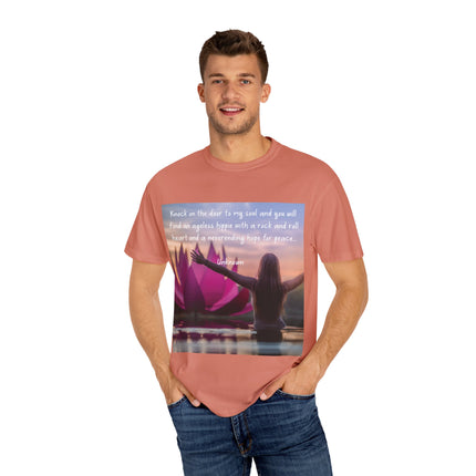 Inspirational Unisex Garment-Dyed T-shirt for Peace Lovers