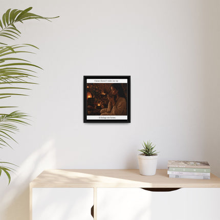 Cacao Brings Me Home Matte Framed Canvas – Cozy Boho Wall Art