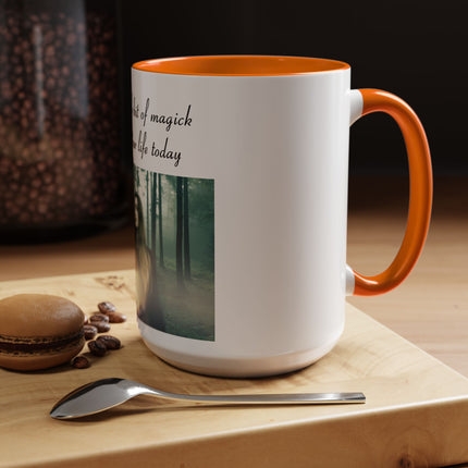 Magick Forest Accent Coffee Mug — "May a little bit of magick float into your life today"