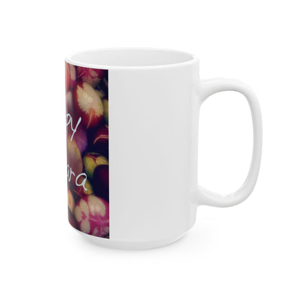Happy Ostara Ceramic Mug - 15oz for Spring Celebrations