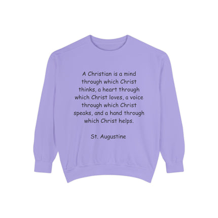 Inspirational Christian Quote Sweatshirt - Unisex Garment-Dyed