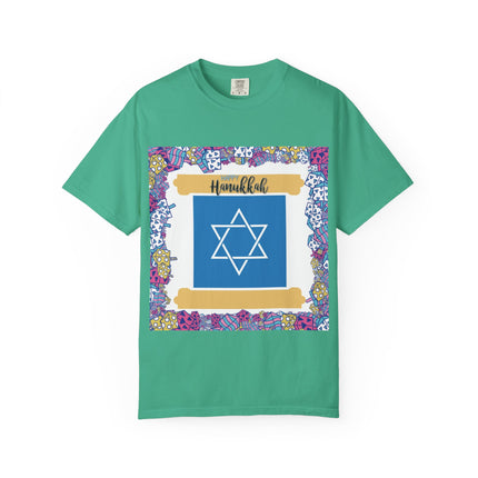 Hanukkah Unisex Garment-Dyed T-Shirt - Celebrate the Festival of Lights