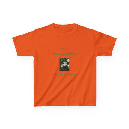Jasmine Kids Tee – King of Flowers, Heavy Cotton