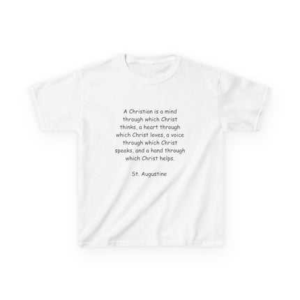 Inspirational Kids T-Shirt - St. Augustine Quote - Christian Faith Tee