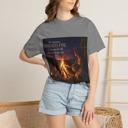 Brigid's Fire Festival T-Shirt — Celtic Imbolc Bonfire Design