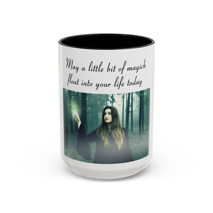 Magick Forest Accent Coffee Mug — "May a little bit of magick float into your life today"