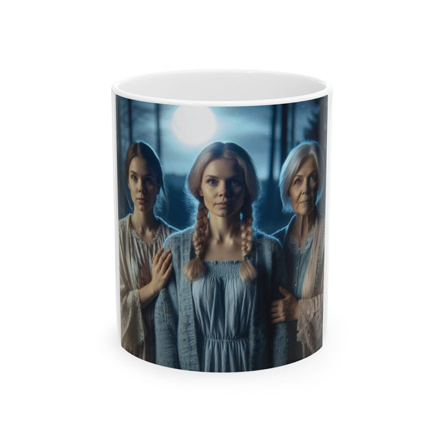 Triple Goddess Mug – 11oz Ceramic Cup for Mystical Tea Lovers