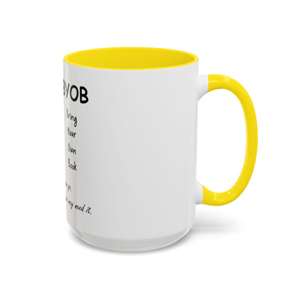 BYOB "Bring Your Own Book" Coffee Mug — Reading Lover Gift (11/15oz)