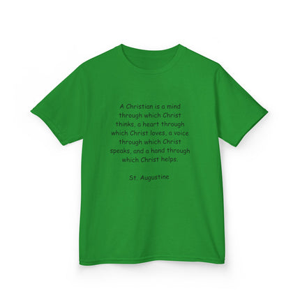 Inspirational Kids T-Shirt - St. Augustine Quote - Christian Faith Tee