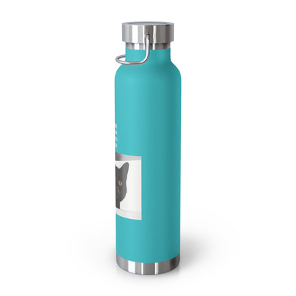 ‘No Worries Only Meow’ – 22oz Copper Bottle for Cat Lovers