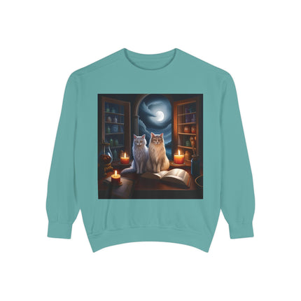 Cozy Cat Sweatshirt – Magical Workshop Design – Unisex Apparel