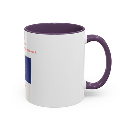 American Flag Accent Coffee Mug — Patriotic Quote by Mark Twain, 11/15oz