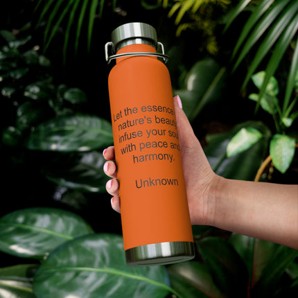 22oz Insulated Bottle — "Let the essence of nature's beauty" Inspirational Quote
