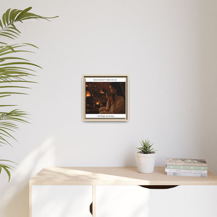 Cacao Brings Me Home Matte Framed Canvas – Cozy Boho Wall Art