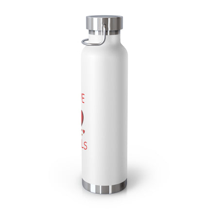 Insulated Bottle — "Love Heals" 22oz Copper Vacuum Water Bottle