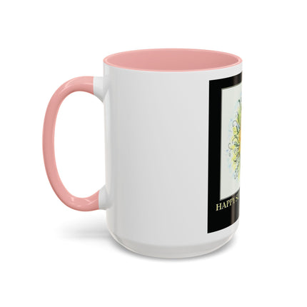 Happy Summer Solstice Coffee Mug — Sun Illustration Accent Mug (11/15oz)