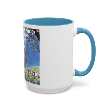 Saint with Cats Coffee Mug – "No One Remembers Me and My Cats" Accent Mug