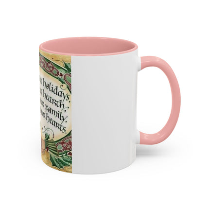 Blessed Holiday Accent Mug – 11oz Ceramic Gift with Heart & Crown Design