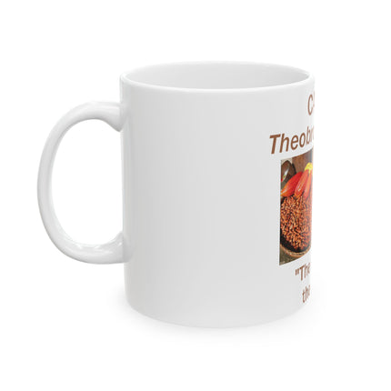 Cacao Ceramic Mug – 11oz “Food of the Gods” Gift for Chocolate Fans
