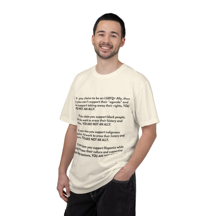 Statement Tee — "You Are Not An Ally" Social Justice Message T-Shirt