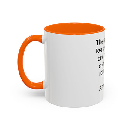 Tea Quote Accent Coffee Mug – "The spirit of the tea beverage is one of peace, comfort, and refinement." (Arthur Gray)