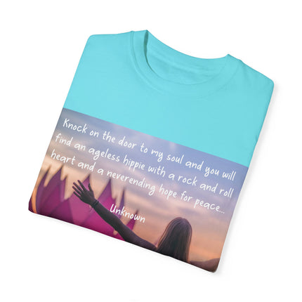 Inspirational Unisex Garment-Dyed T-shirt for Peace Lovers