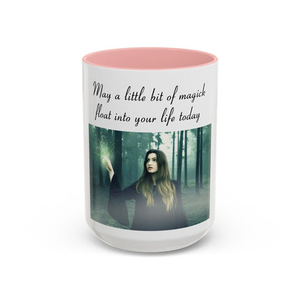 Magick Forest Accent Coffee Mug — "May a little bit of magick float into your life today"