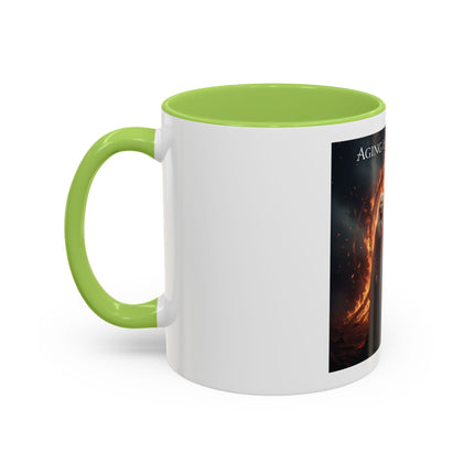 Aging Is Sacred Fire Coffee Mug — Fantasy Elder Couple Accent Mug (11/15oz)