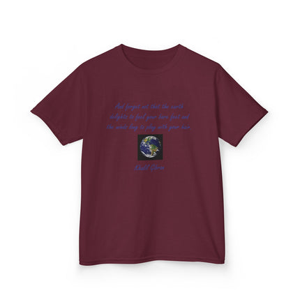 Eco Kids Tee with Khalil Gibran Quote | Earth Day Style