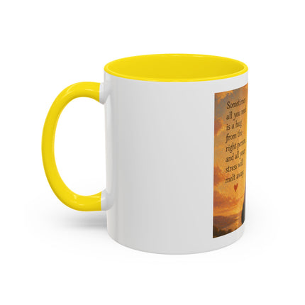 Sunshine Hug Coffee Mug — "Sometimes all you need is a hug..." Inspirational Ceramic Mug (11/15oz)