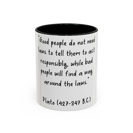 Plato Quote Mug – 11oz Accent Ceramic Cup for Thoughtful Sips