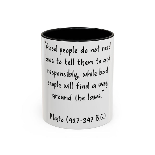 Plato Quote Mug – 11oz Accent Ceramic Cup for Thoughtful Sips