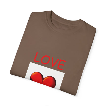 Love Heals T-Shirt – Unisex Garment-Dyed Tee for Heart & Style