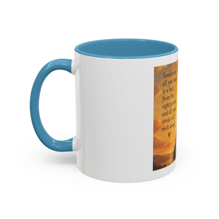 Sunshine Hug Coffee Mug — "Sometimes all you need is a hug..." Inspirational Ceramic Mug (11/15oz)