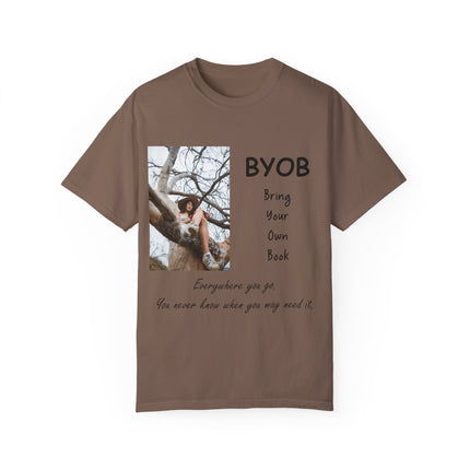 BYOB T-Shirt – “Bring Your Own Book” – Unisex Literary Design