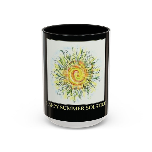 Summer Solstice Mug – 15oz Accent Ceramic Cup with Sunshine Art