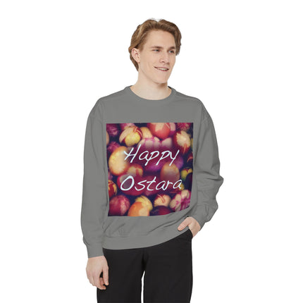 Happy Ostara Unisex Garment-Dyed Sweatshirt