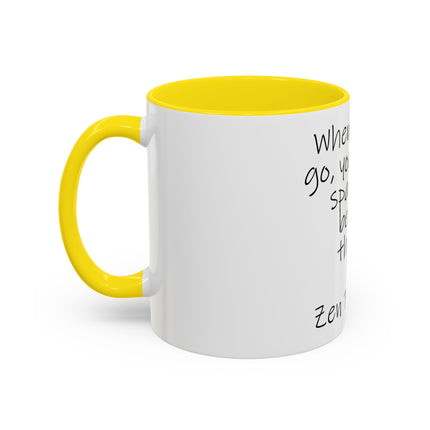 Zen Proverb Coffee Mug — "When you let go, you create space for better things." Accent Ceramic Mug