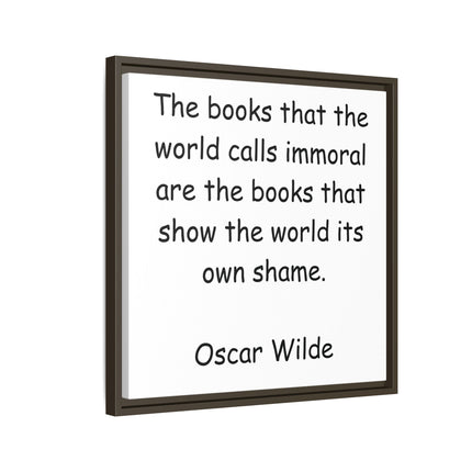 Oscar Wilde Quote Matte Canvas Print — Framed Literary Wall Art