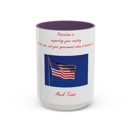 Mark Twain Quote Mug – 15oz Patriotic Accent Mug