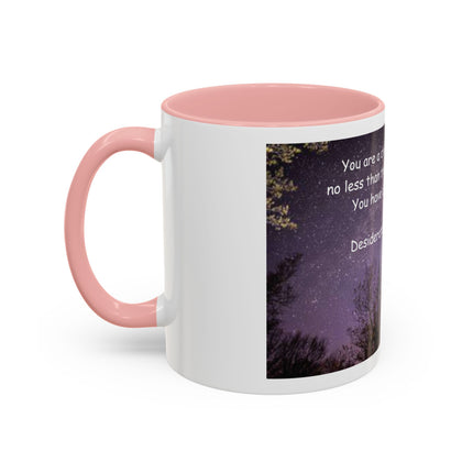 Inspirational Starry Night Coffee Mug — "You are a child of the universe" Quote