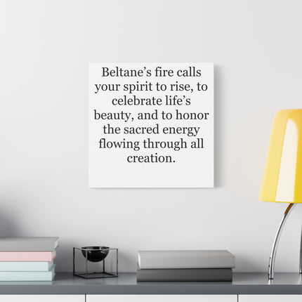 Beltane Quote Canvas Wall Art