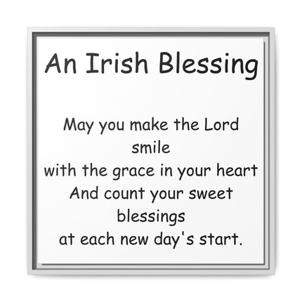 Canvas Wall Art — “An Irish Blessing” Framed Matte Print