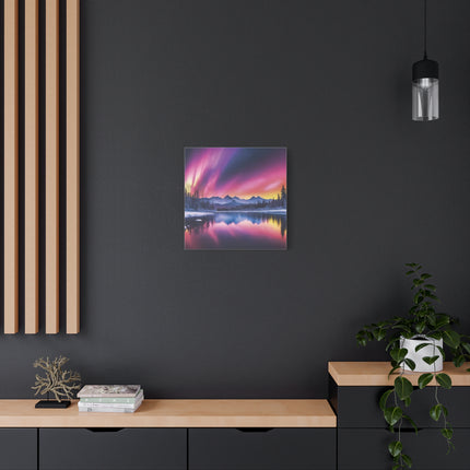 Aurora Lake Matte Canvas Print — Stretched Wall Art