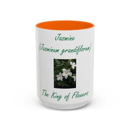 15oz Accent Mug – Jasmine Flower, King of Flowers