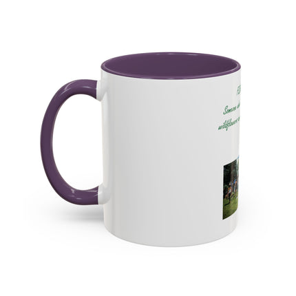 Flower Child Coffee Mug — 'Flower Child' Photo Mug with Green Script (11/15 oz)