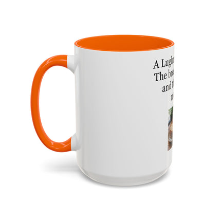 Lughnasadh Feast Mug — "The bread, the brew, and the bilberry mousse!" Accent Coffee Cup