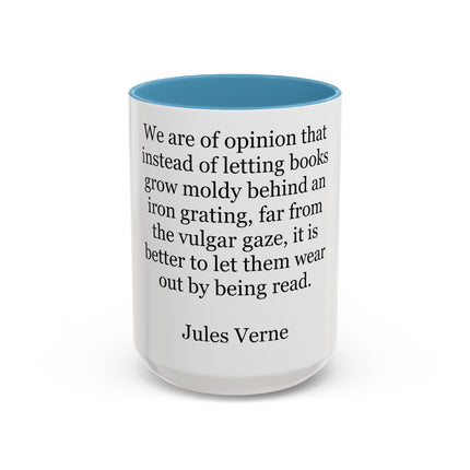 Jules Verne Quote Coffee Mug — Literary Quote Accent Mug (11/15oz)
