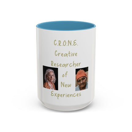 CRONE Coffee Mug – "Creative Researcher of New Experiences" Accent Ceramic Mug (11/15 oz)
