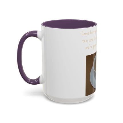 Funny Tea Mug – “Lie to Me” Motivational Accent Ceramic – 15oz